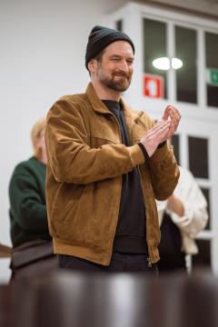 Odprtje razstave Ištvana Huzjana Osnutek za spomenik solidarnosti ob poplavah 2023 (12)